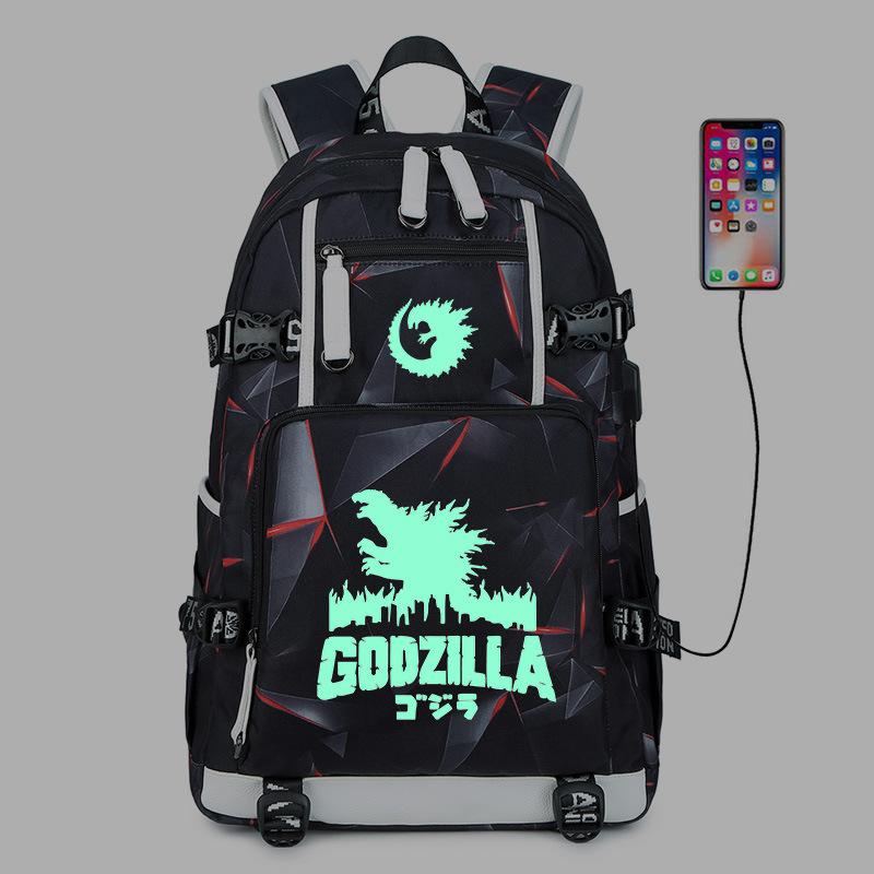 MUCUNA💖Túi Ví Nam Ba lô Godzilla Ba lô sau anime Ba lô anime đa chức năng nhị nguyên Túi anime túi sau vải bạt