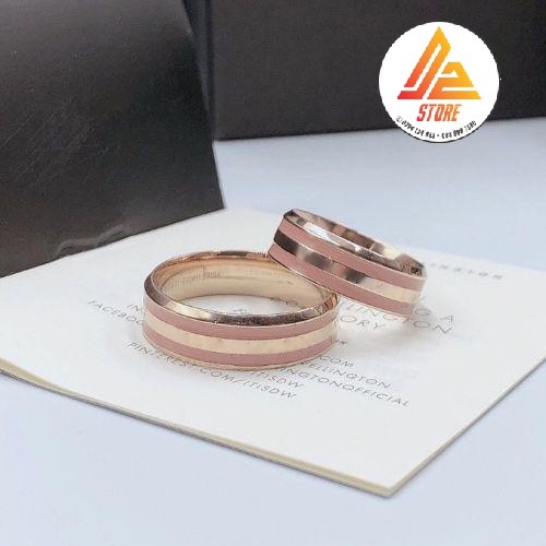 Nhẫn DW v2 Emalie - Nhẫn cặp đôi thời trang Titanium 316L thép không gỉ [Bảo Hành 5 năm]