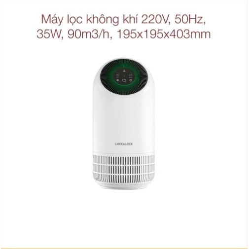 [Mã ELMS5 giảm 7% đơn 300k] Máy Lọc Không Khí Lock&amp;Lock ENP116WHT. Máy lọc không khí bảo hành 12 tháng - Hàng Chính Hãng