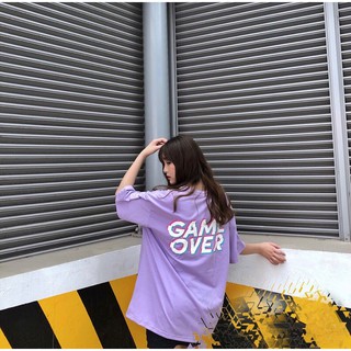 Áo thun cotton tay lỡ form rộng Game Over - AT38