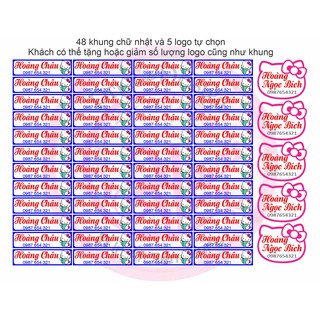 Bảng tên ủi áo cho bé