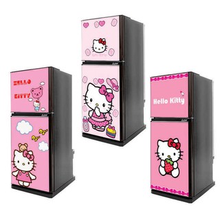 Decal dán trang trí tủ lạnh mẫu kitty (60cm x 1m3)