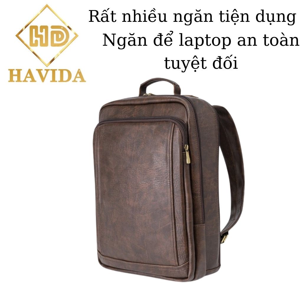 Balo da HAVIDA V2S cao cấp, chống nước, chống trộm - Balo - Hàng chính hãng