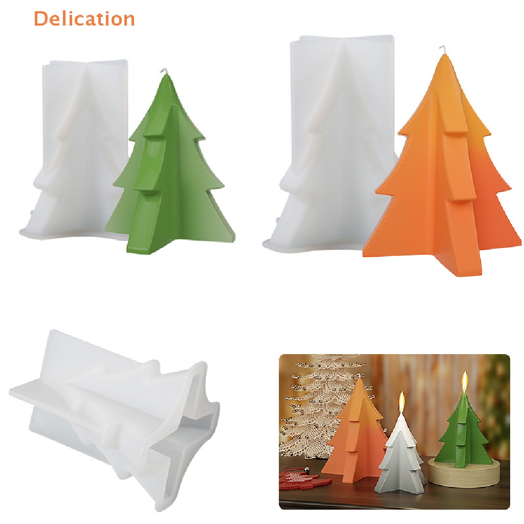1 Khuôn Silicone Tạo Hình Cây Thông Giáng Sinh Ba Chiều