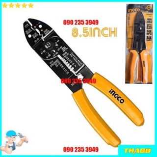 Kìm tuốt dây điện đa năng 215mm 250mm ingco total kdp