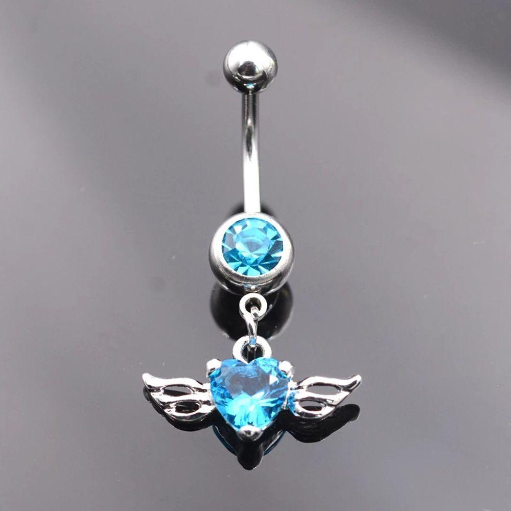 VANES1 Khuyên RốN HìNh Tim BằNg ThéP Không Gỉ