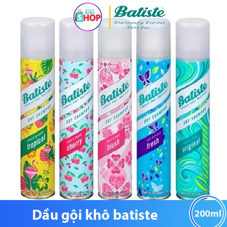 [HÀ NỘI] Dầu Gội Khô Batiste Dry Shampoo 200ml Hết Ngứa, Hết Bết Dính Tóc