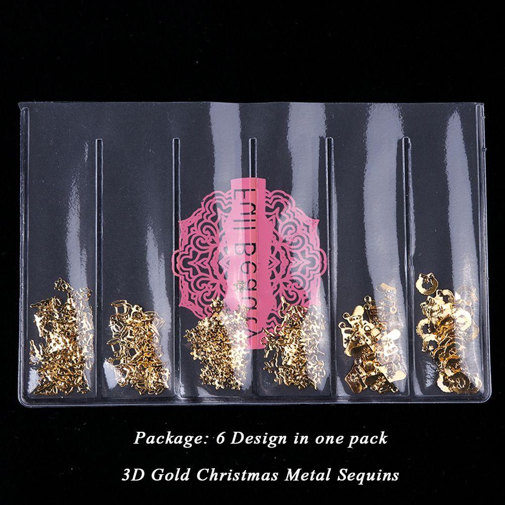 Miếng Dán Trang Trí Móng Tay Chủ Đề Giáng Sinh|Phụ Kiện Trang Trí Móng Tay Hình Chuông Kim Loại Lấp Lánh