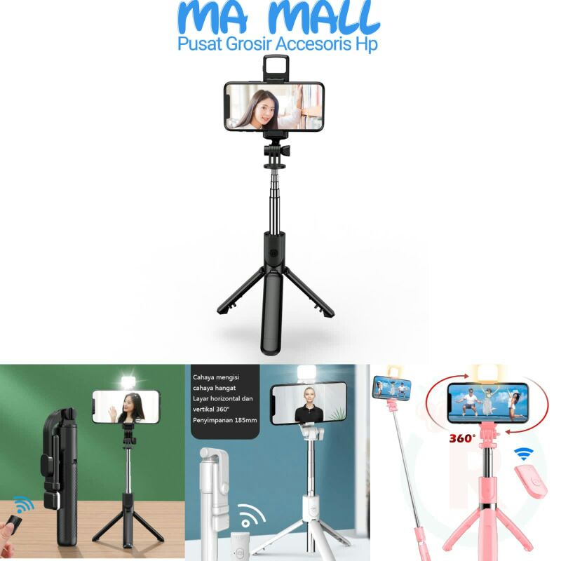 Gậy Tự Sướng 4 Trong 1 Có Đèn Led Và Giá Đỡ Ba Chân Kết Nối Bluetooth