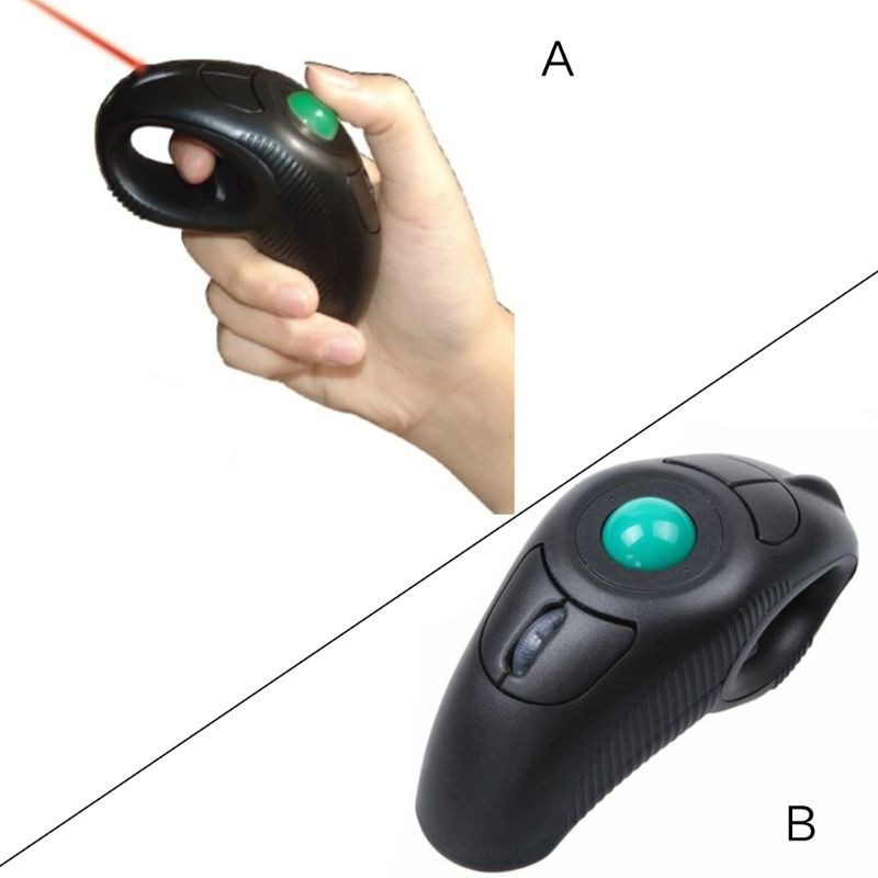 Star✨2.4G Wireless Trackball Mouse Mini Handheld Thumb-Cont