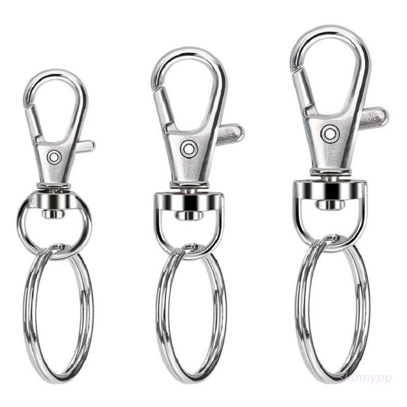 Set 100 móc khóa kèm kẹp càng cua kích thước S/M/L