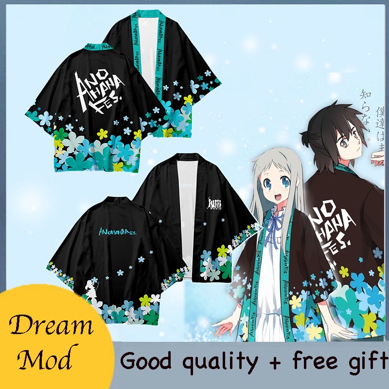 Áo Kimono Hóa Trang Nhân Vật Haori Yukata Phim Anime Anohana Secret Base Halloween