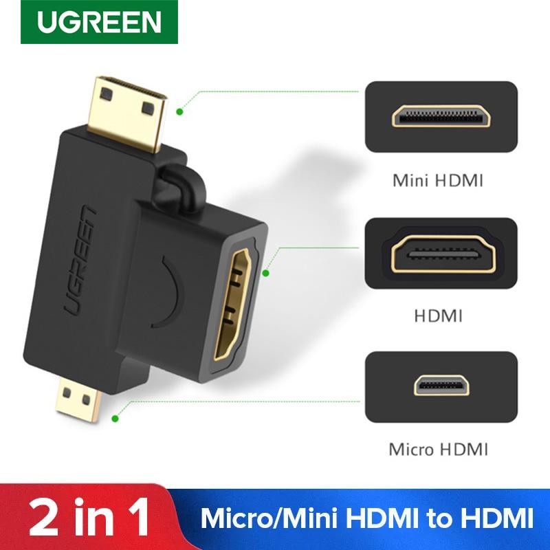 Đầu chuyển HDMI sang Micro HDMI và Mini HDMI Ugreen 20144 Chính Hãng HD129