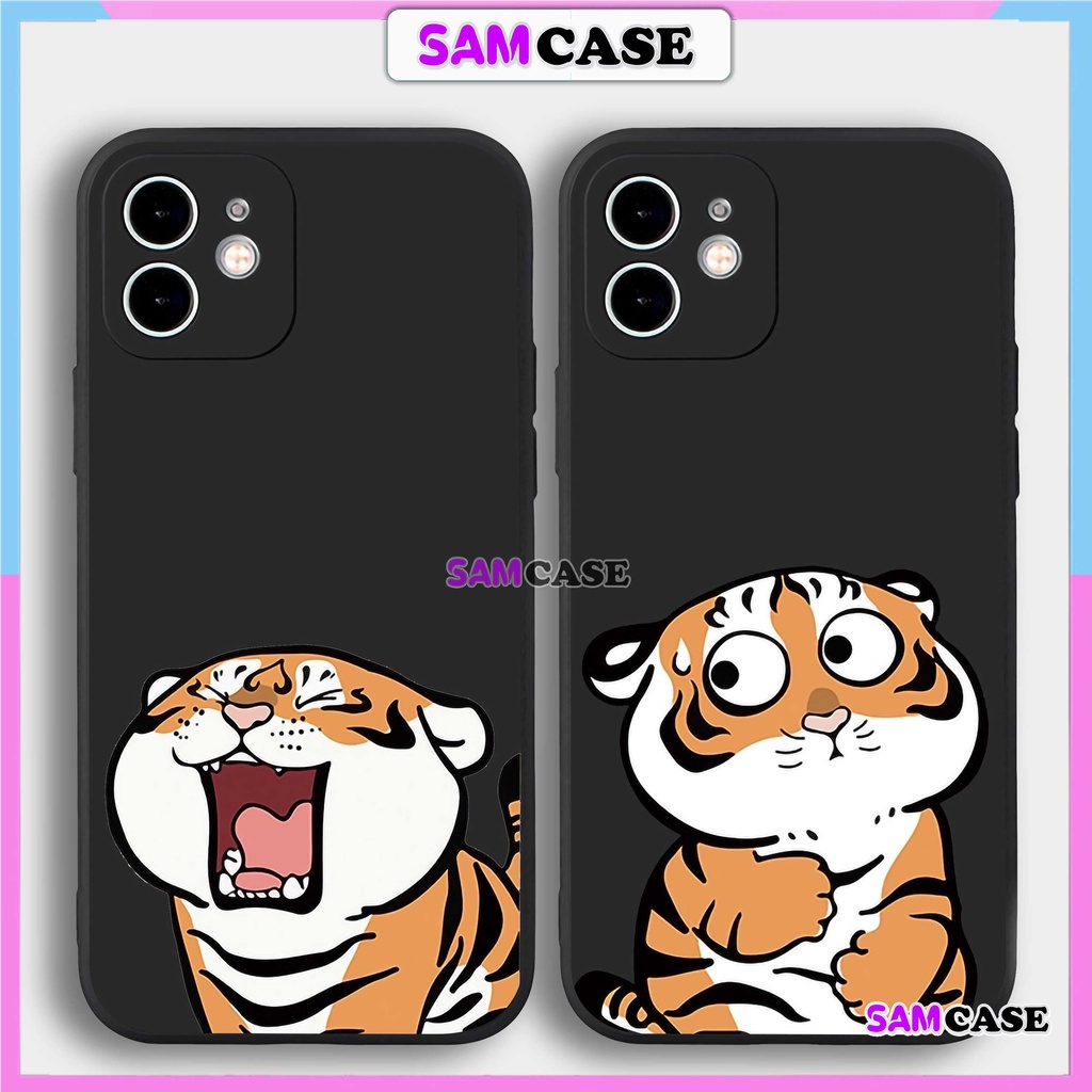 Ốp lưng viền vuông iPhone 6/6s/7/8/X/XS/XR/11/12/13/14 Pro Plus Max Mini hình hổ anime cute dễ thương ho12