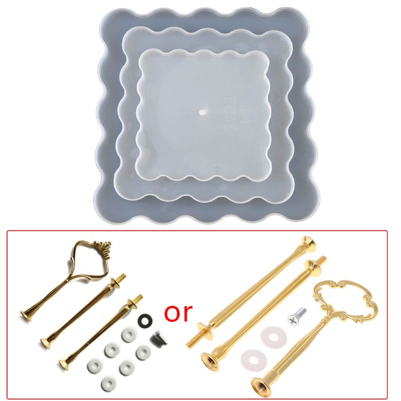 Khuôn Silicone Làm Khay Đựng Trái Cây Hình Vuông DIY