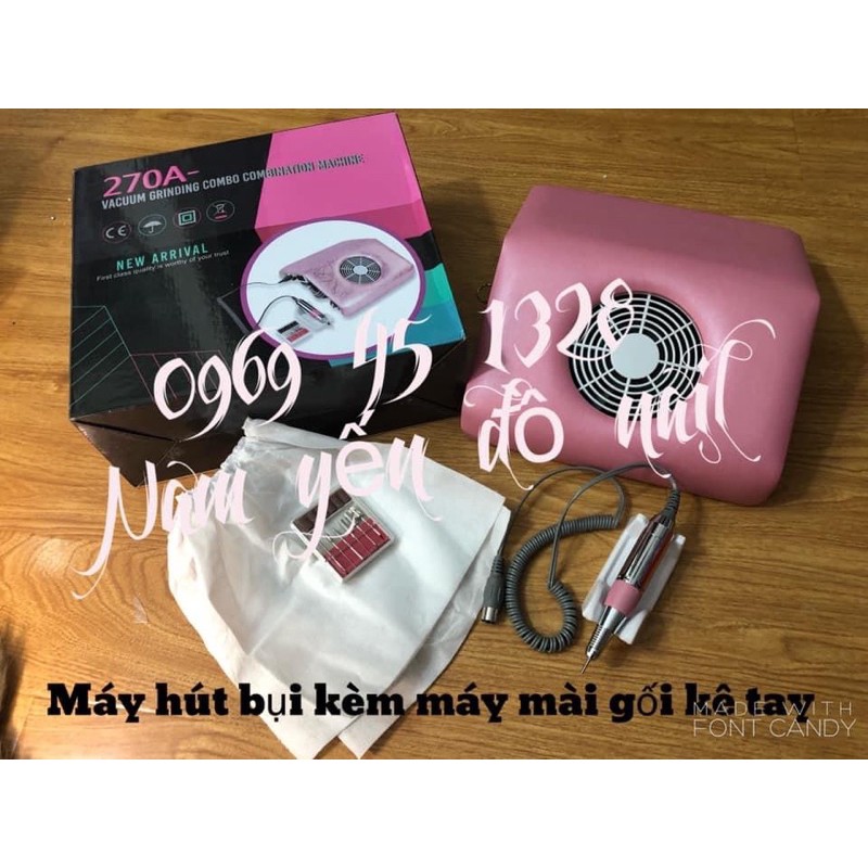 máy mài 270A 4in1” vừa làm máy màu, vừa hút bụi vừa gối kê tay , vừa có chỗ cắm bảo vệ đầu mài”