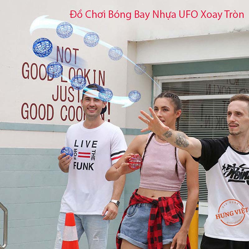 Đồ Chơi Bóng Bay Nhựa UFO Xoay Tròn Hiệu Ứng Boomerang Cổng Sạc USB, Đèn Led Đẹp Mắt [BONG XOAY MA THUAT]