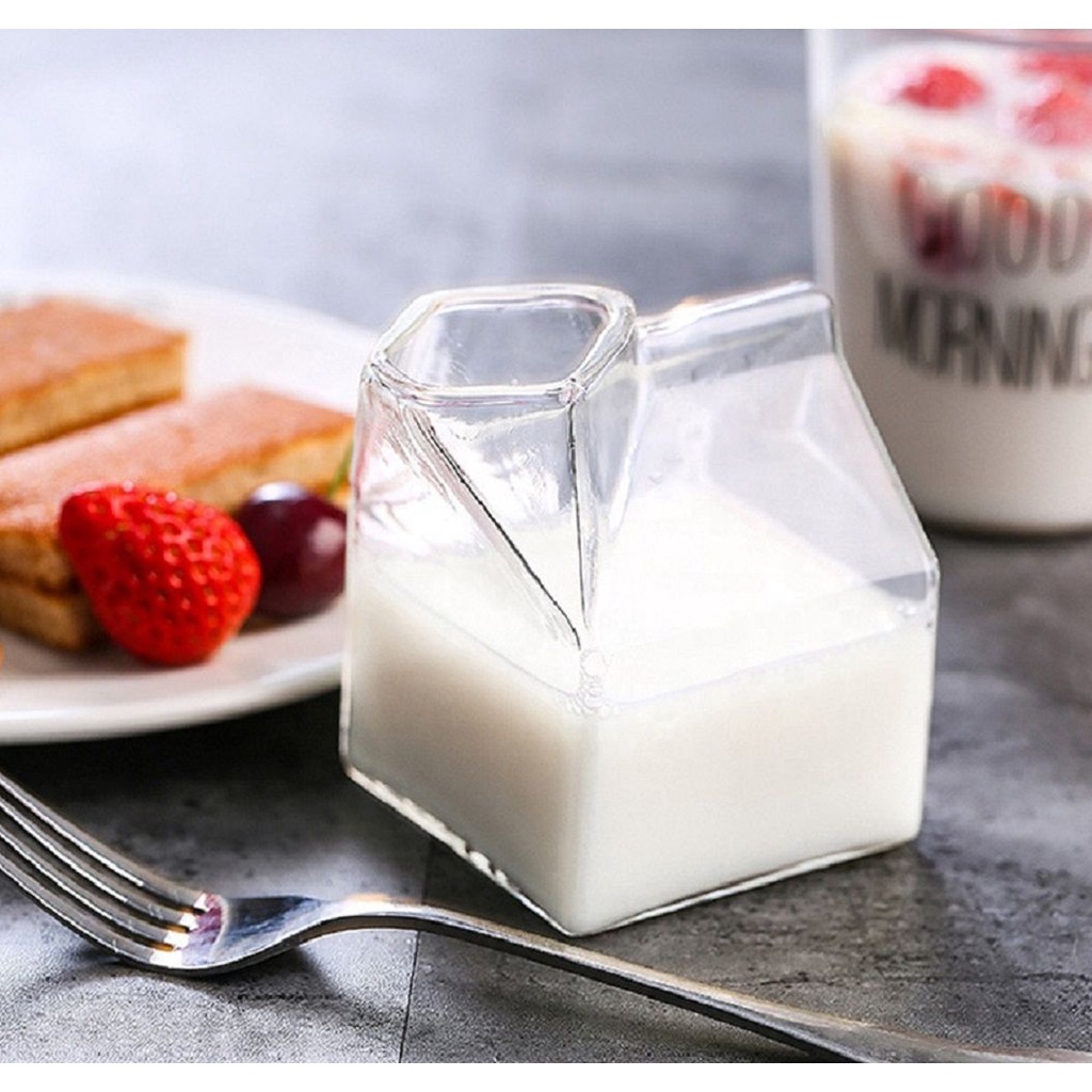 Hộp Đựng Kem/Nước Uống Bằng Kính Chịu Nhiệt Mini Hình Vuông