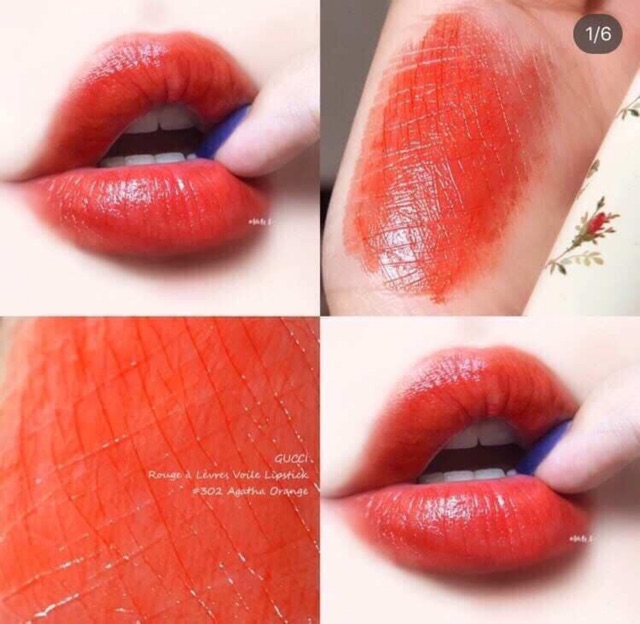 Son lì Gucci À Lèvres Mat 302 Agatha Orange authentic | BigBuy360 - bigbuy360.vn