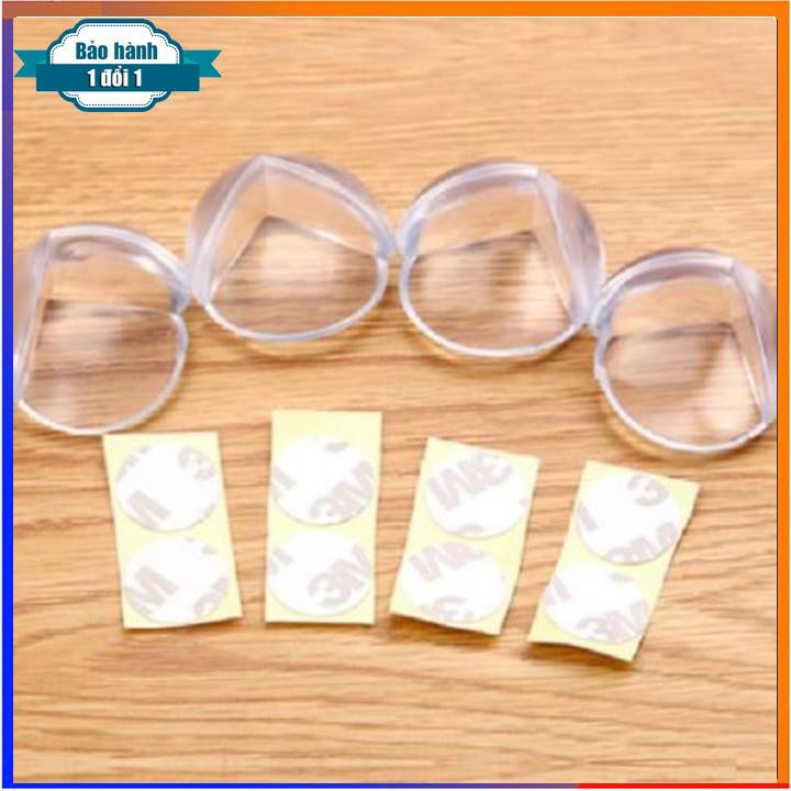 [ Gía siêu rẻ ] COMBO 4 MIẾNG BỊT GÓC BÀN SILICOL KÈM MIẾNG DÁN