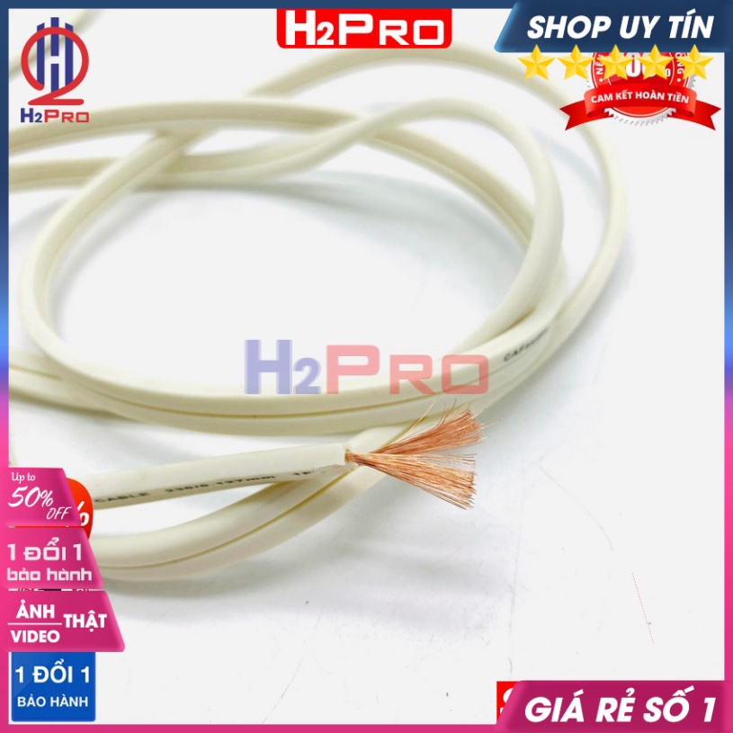 10M Dây Loa Audio, Dây Loa Trắng Monster XP Audio Cao Cấp, 2 Lõi Đồng Nguyên Chất 1.2mm2 230 Sợi-Chống Nhiễu-H2pro Audio