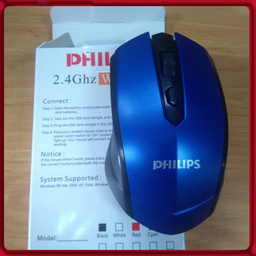 Chuột bluetooth, chuột gaming không dây Philips 1200dpi, có nút điều chỉnh DPI, bảo hành 6 tháng lỗi 1 đổi 1