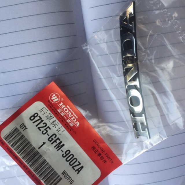 Tem Honda nổi chính hãng - chữ Honda nổi