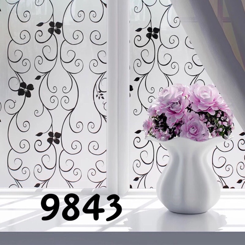 Giấy dán kính hoa văn-khổ 0,9m
