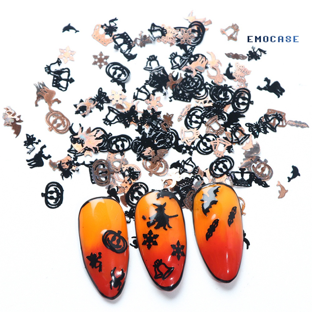 Set 120 Phụ Kiện Trang Trí Móng Tay 3D Chủ Đề Halloween Độc Đáo