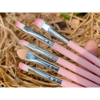 Bộ Cọ Hồng 5 Cây Mini Cơ bản tiện lợi trang điểm Brusher makeup chính hãng nội địa