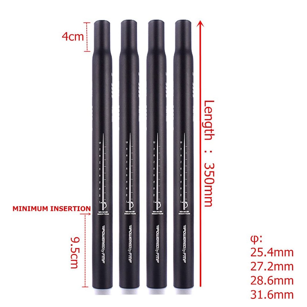 Cốt yên xe đạp leo núi bằng hợp kim nhôm 25.4mm-31.6mm 350mm tiện lợi