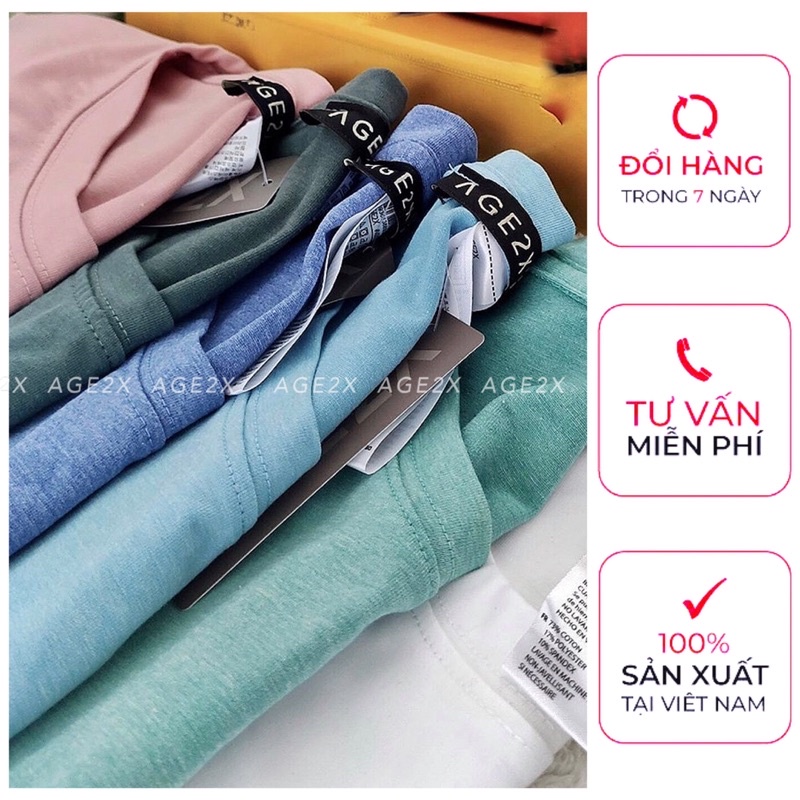 Top 5 màu tươi có hiệu ứng Đốm Áo thun trơn AGE2X hot nhất hè này