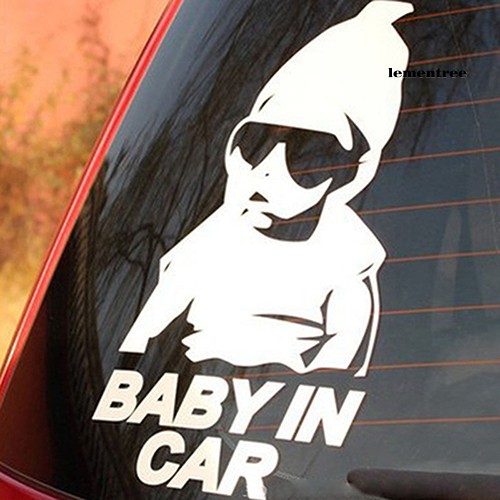Miếng Dán Cửa Sổ Xe Hơi In Chữ Baby In Car Dễ Thương Vui Nhộn