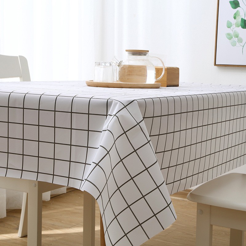 Khăn trải bàn chống nước họa tiết ca rô xinh xắn | BigBuy360 - bigbuy360.vn