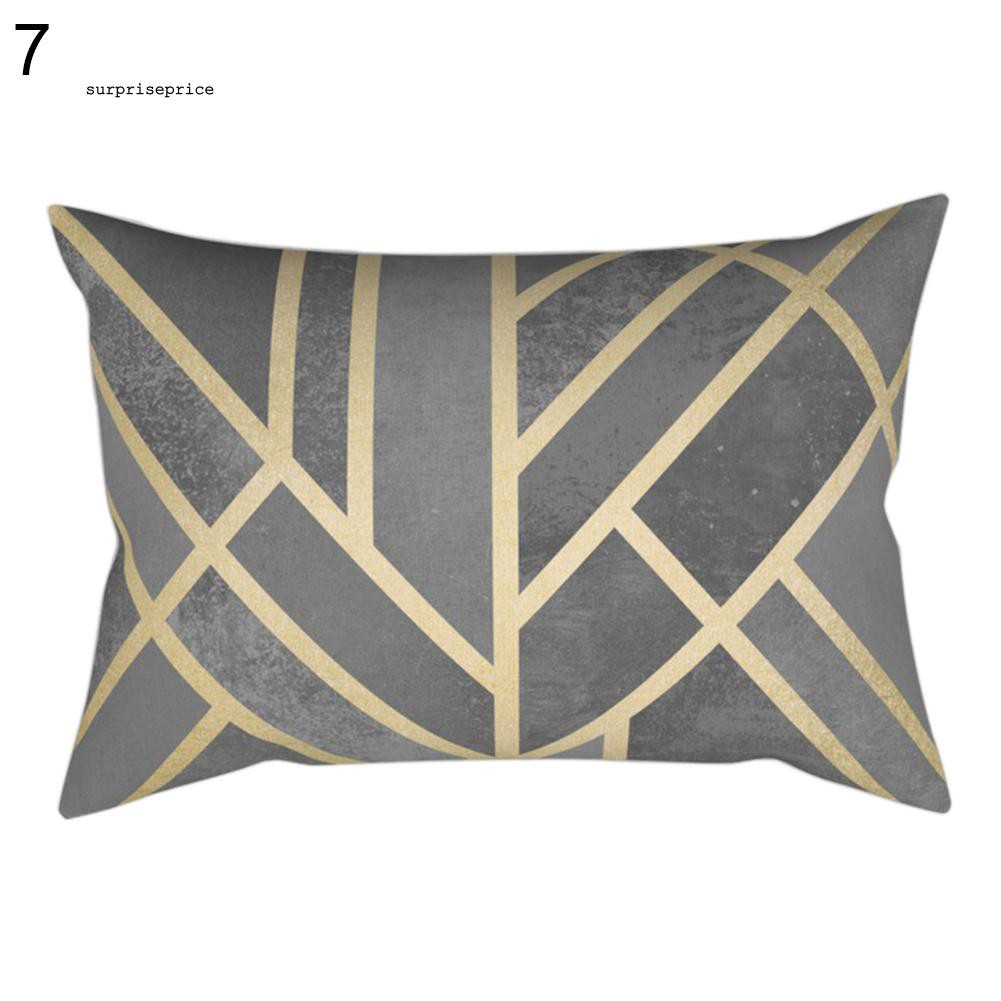 Áo gối khổ chữ nhật 30cm x 50cm in họa tiết cách điệu trang nhã