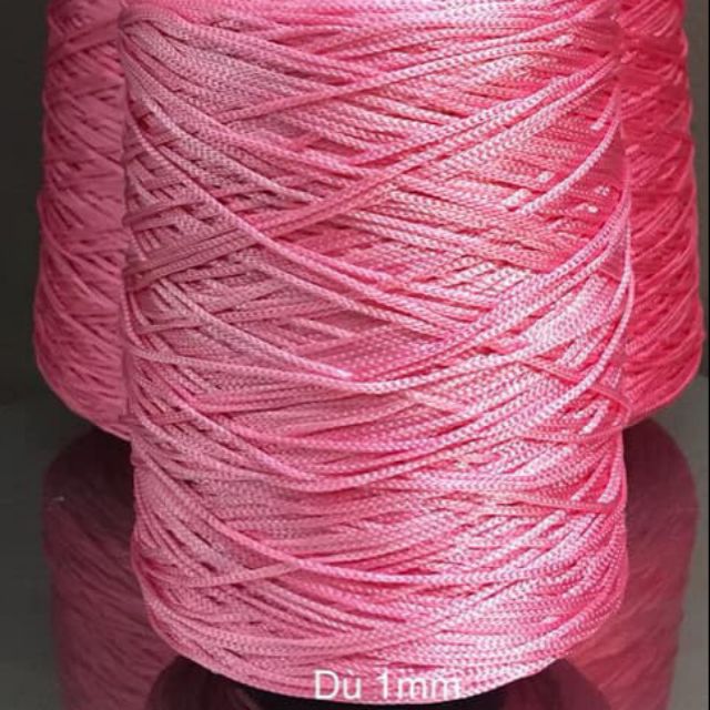 10 mét dây dù 1mm hồng phấn đậm