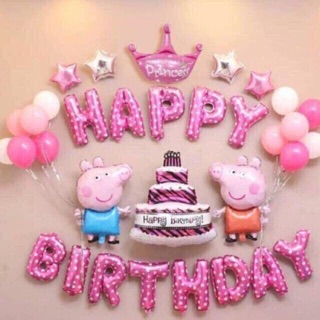 Set bóng trang trí thôi nôi cho bé gái