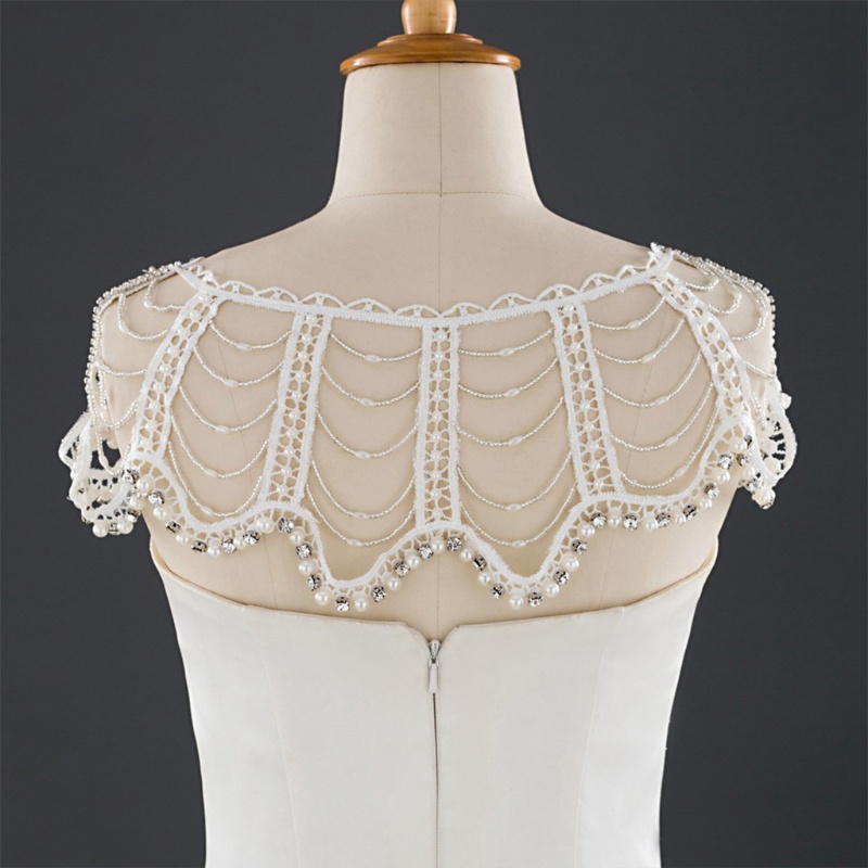 Vòng cổ Đính Hạt Ngọc Trai Nhân Tạo Cho Cô Dâu