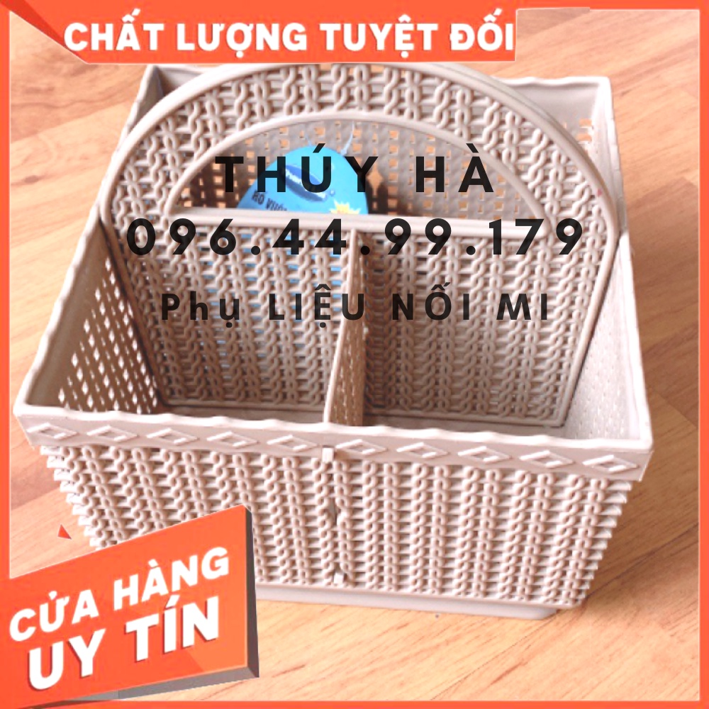 Giỏ nhựa vuông 3 NGĂN, giỏ đựng phụ kiện nối mi_dụng cụ nối mi_THÚY HÀ