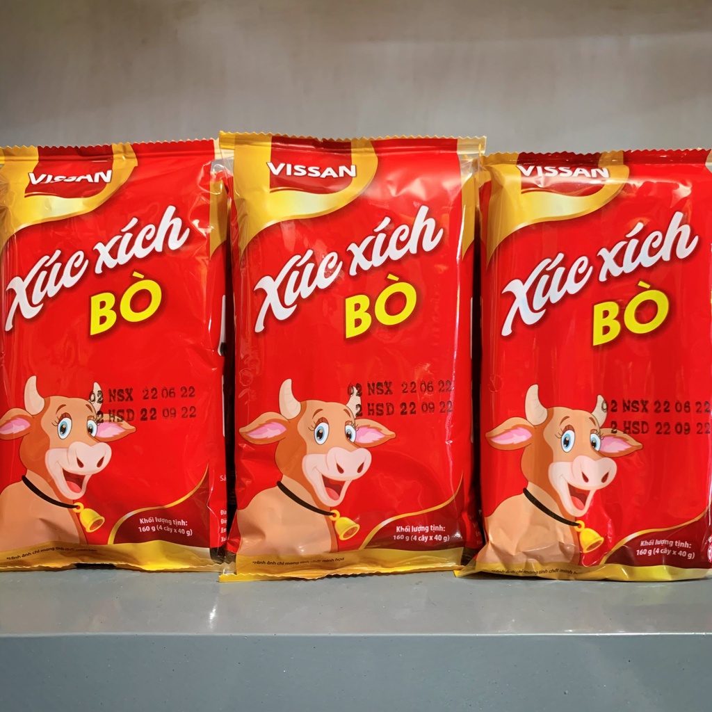 Xúc Xích Ăn Liền Vissan Vị Heo/ Bò Gói 160g