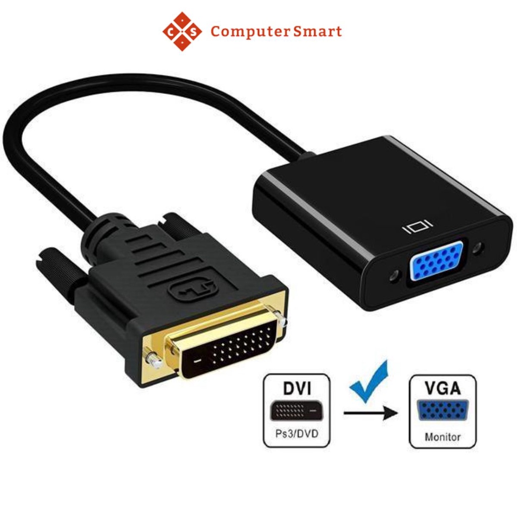 Cáp Chuyển Đổi DVI (24+1) Ra VGA. Biến cổng dvi thành cổng Vga, Tốc độ cao, tín hiệu sắc nét