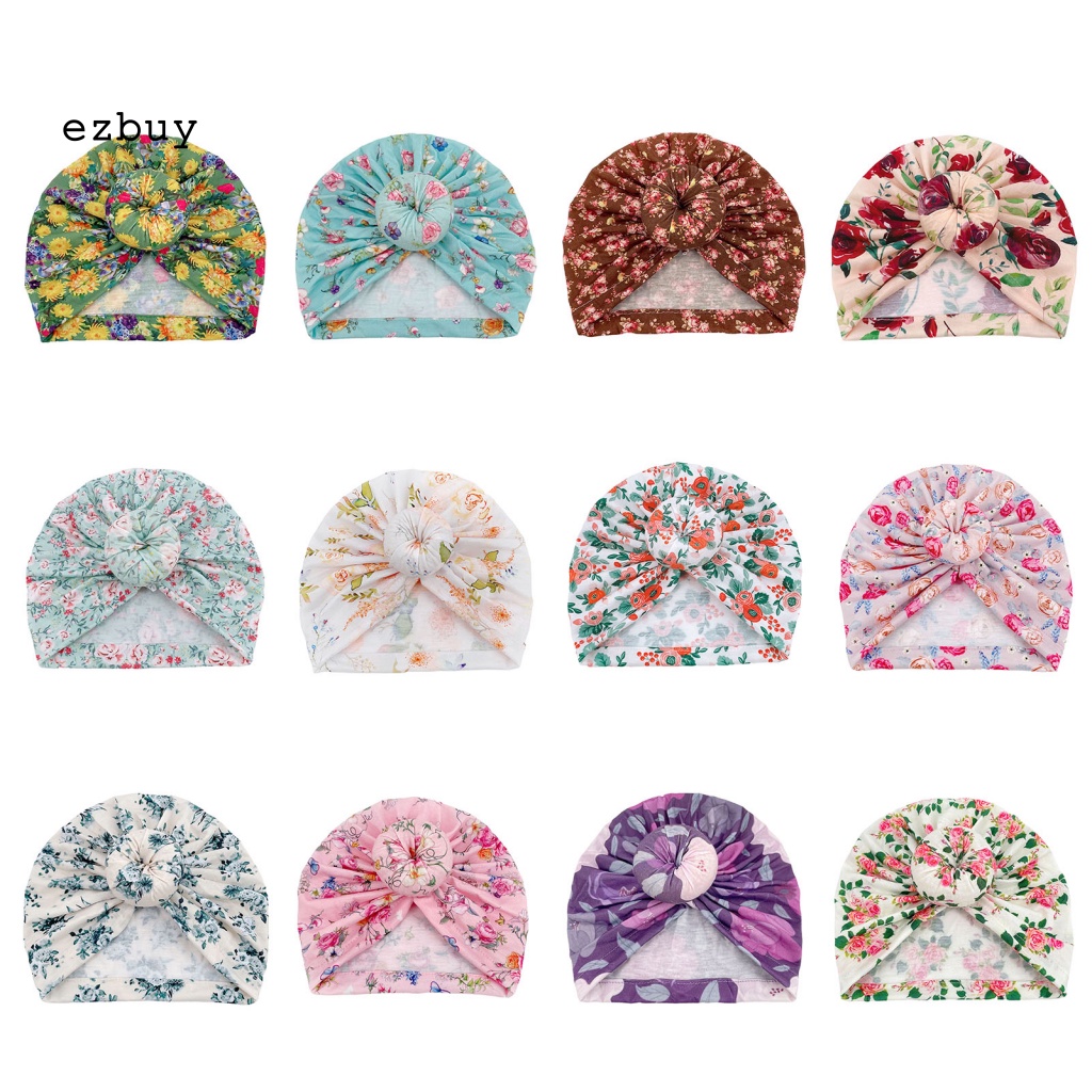 Mũ Trùm Đầu Chống Gió In Họa Tiết Hoa Cho Bé