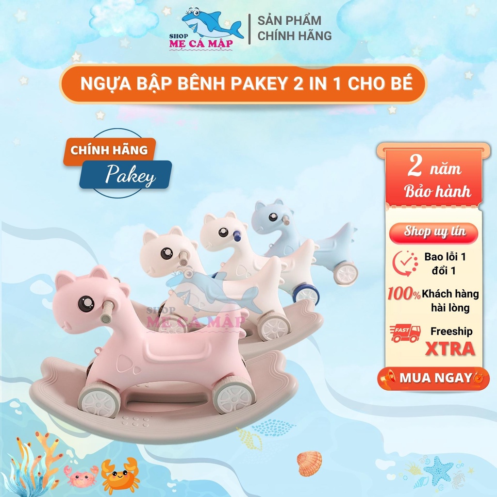 Ngựa bập bênh cho bé 2 in 1 đa năng TẶNG gấu phát nhạc. HÀNG CAO CẤP