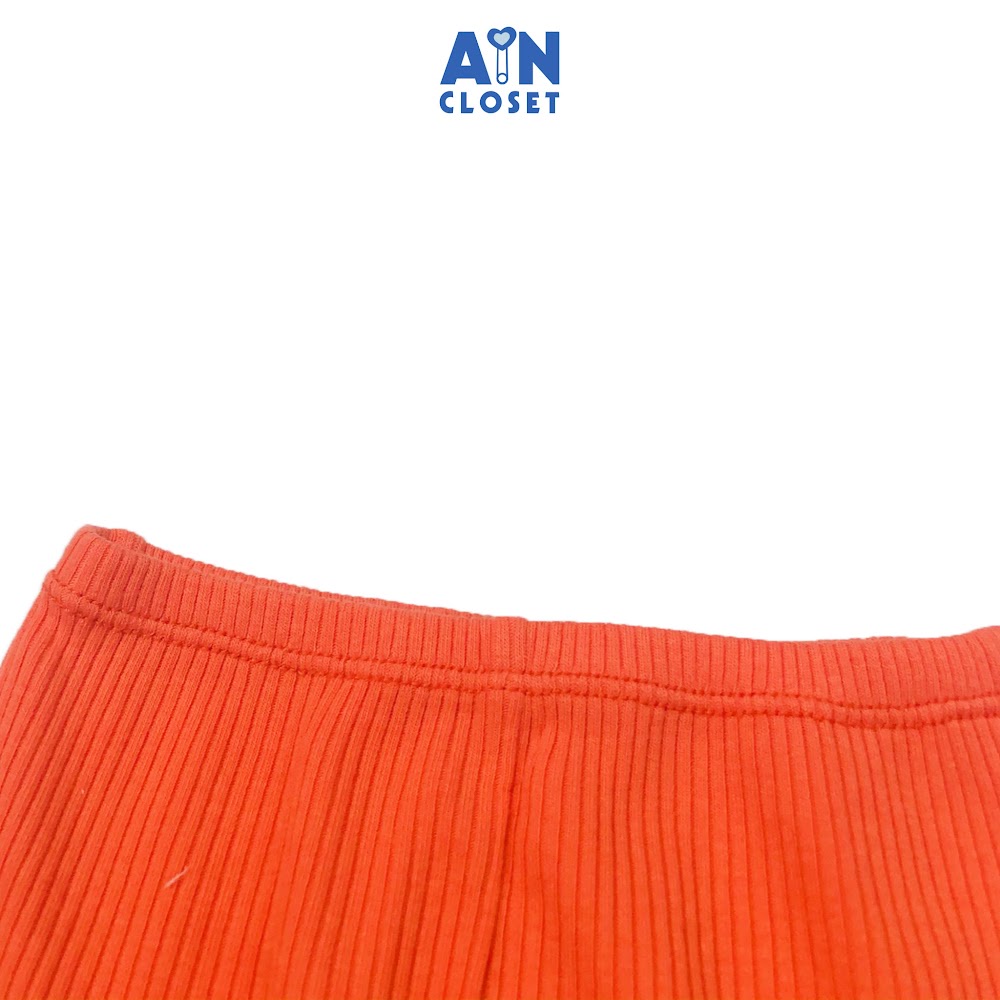 Quần Legging dài bé gái Cam trơn thun gân - AICDBG8CNPLH - AIN Closet