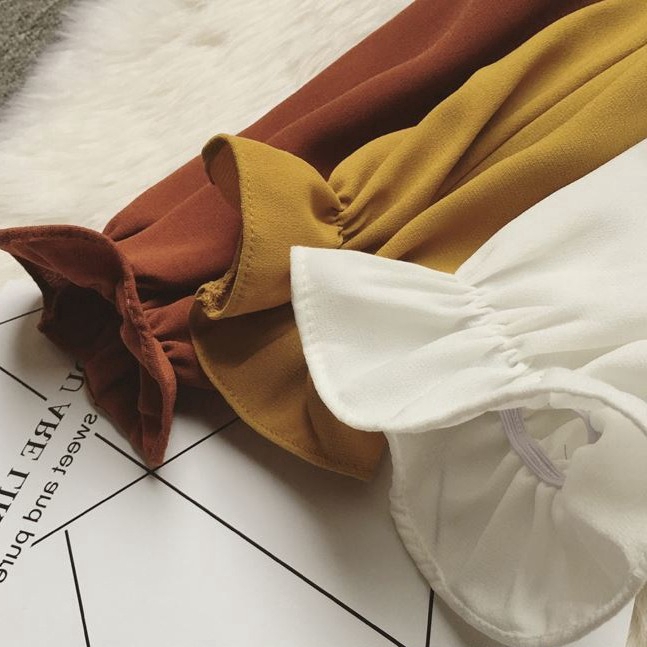 Women Long Sleeved Chiffon Casual Blouse Women Cloting | BigBuy360 - bigbuy360.vn