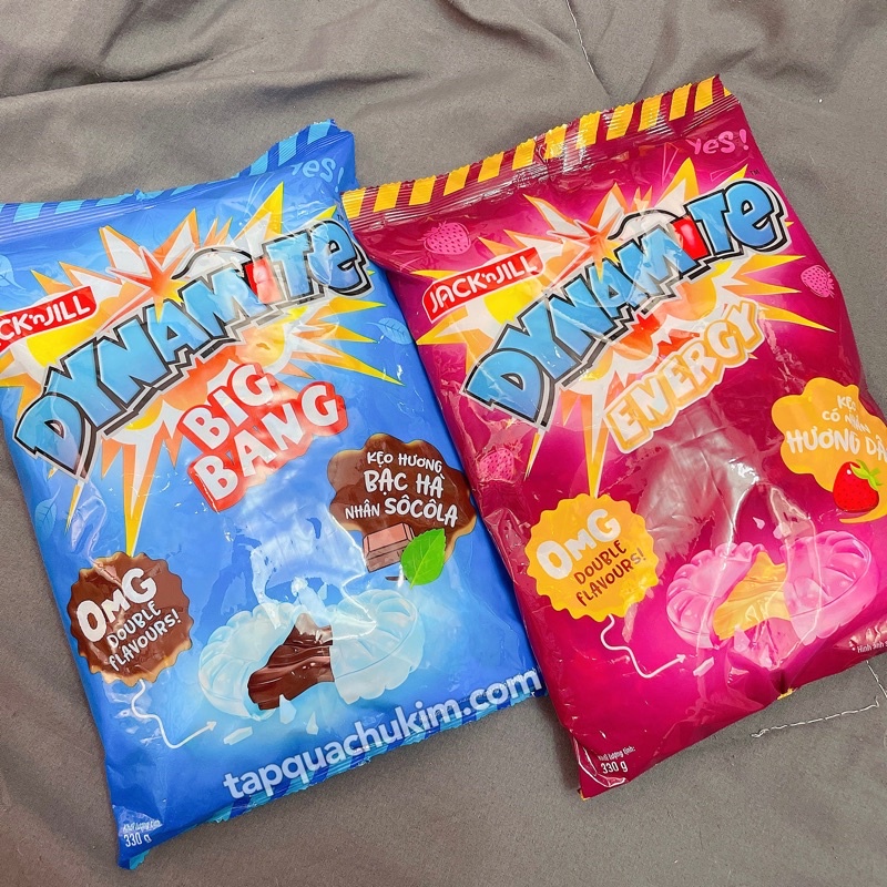 Kẹo DYNAMITE hương BẠC HÀ nhân SOCOLA bịch 330G