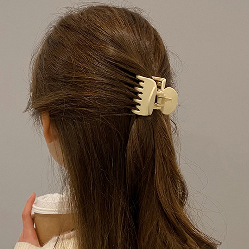 Kẹp Tóc Hình Cá Mập Màu Trơn Đơn Giản Thời Trang Hàn Quốc