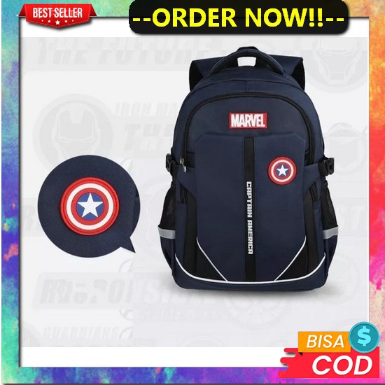 Ba Lô Đi Học In Họa Tiết Nhân Vật Venom Captain America Cho Bé Trai Tiểu Học/Trường Tiểu Học