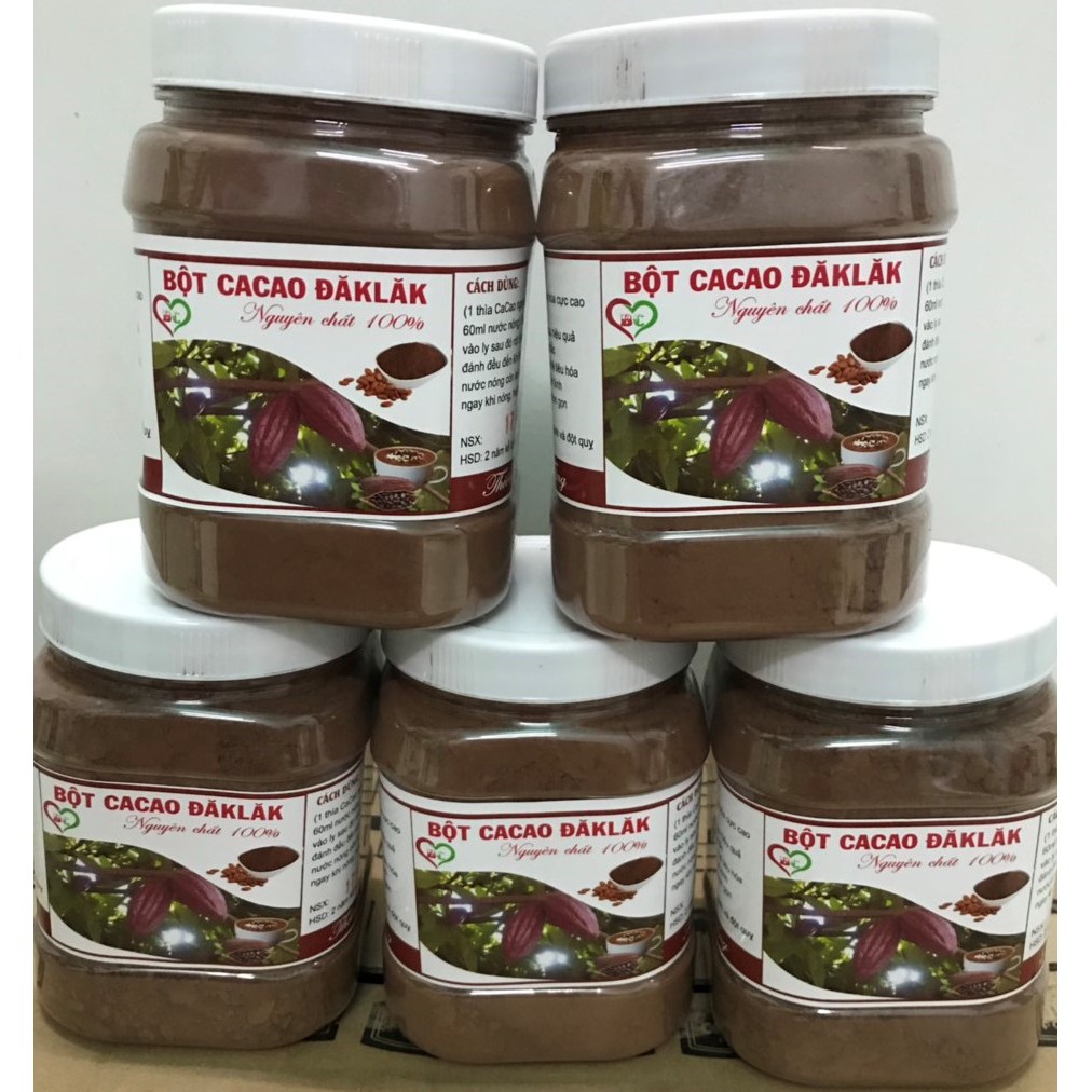 Cacao nguyên chất 100% - 500gr - Ca cao Đắk Lắk