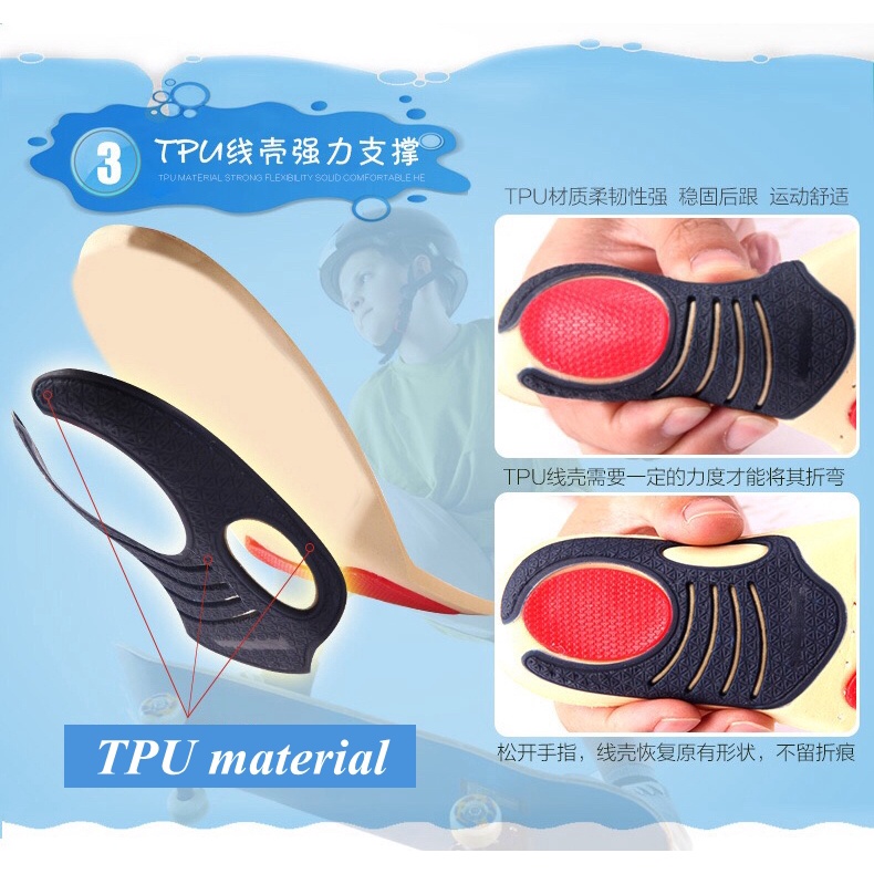 1 Cặp Miếng Lót Giày Hỗ Trợ Chăm Sóc Bàn Chân Cho Trẻ Em